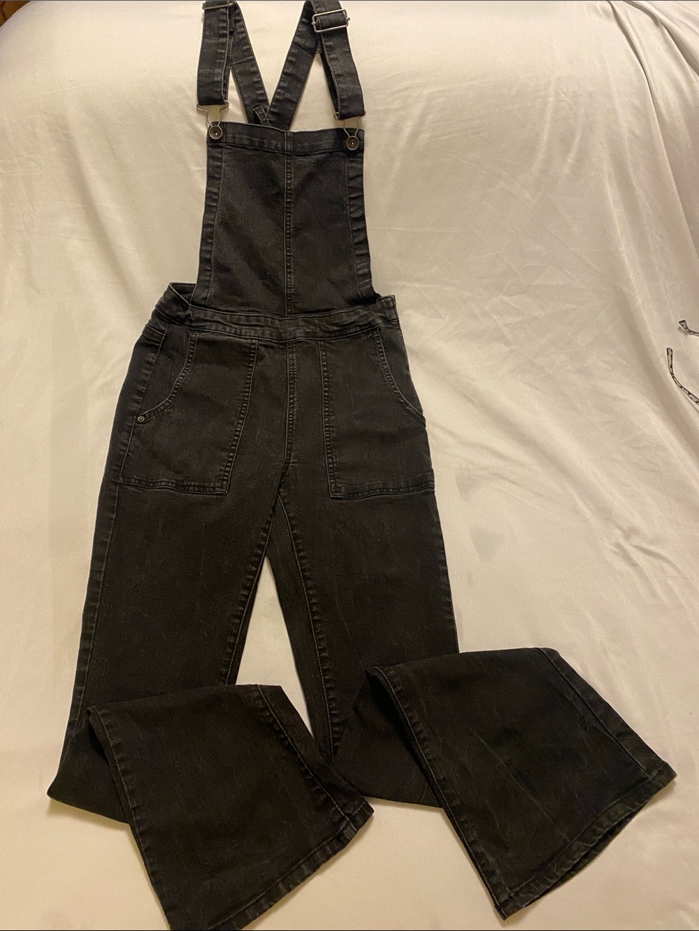 Wallflower Black Women's Denim Overalls - Flair Leg. Small